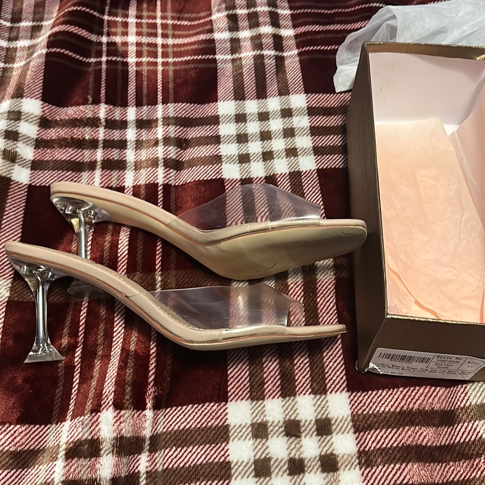 Clear Nude Dress Slip on Mule